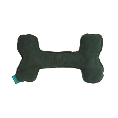 Fortnum's Tartan Dog Bone Toy, Green