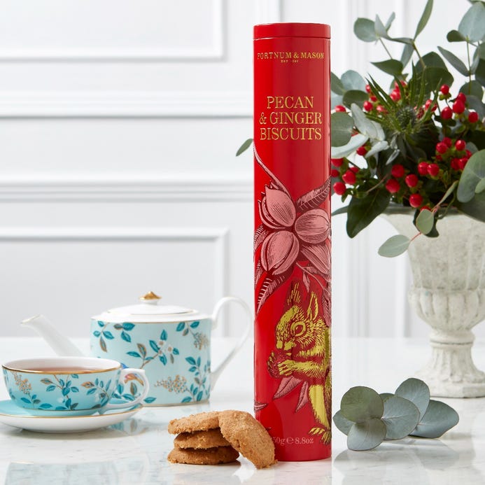 Christmas Pecan & Ginger Biscuits 250g - Squirrel