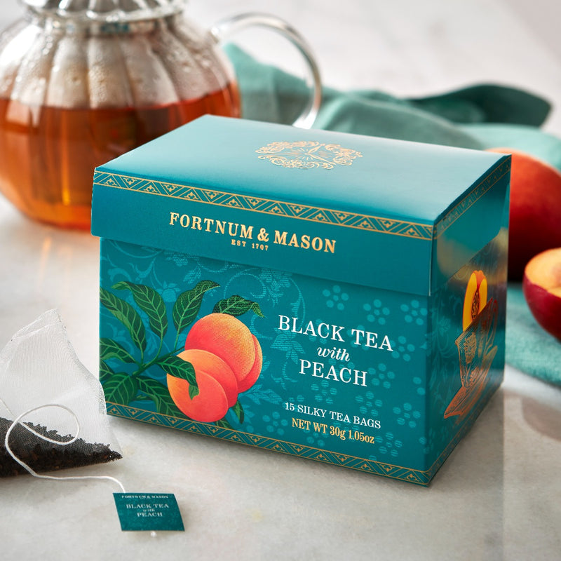 Black Tea with Peach, 15 Silky Tea Bags, 30g